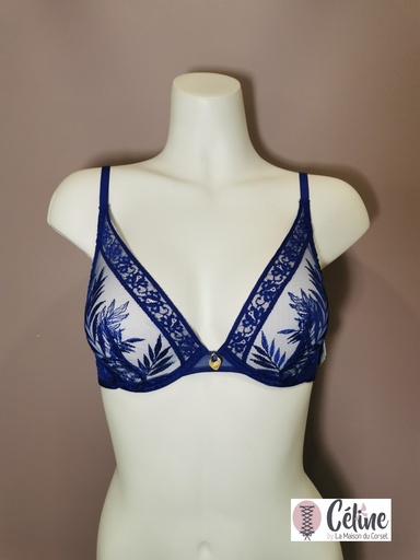 Soutien gorge Triangle Aubade Parenthese Tropic LBF12 electric blue 