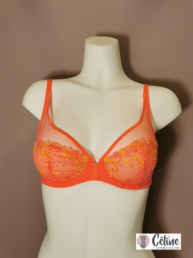 Soutien gorge emboitant Simone Perele Delice 12X319 orange