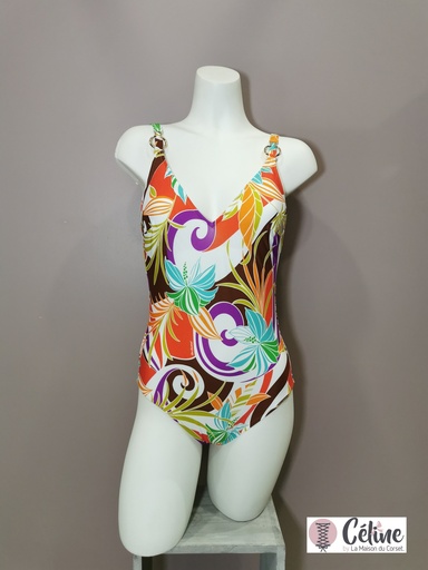 Maillot de bain 1 pièce maintien Lise Charmel Energie Soleil ABB6968 mandarine soleil