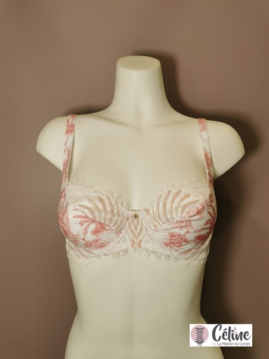 Soutien gorge tulipe Antigel de Lise Charmel Jungle de Jouy ECH6268 rose de jouy 