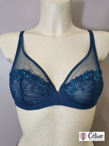 Soutien gorge emboitant Simone Perele Delice 12X319 bleu prestige