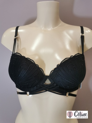 Soutien gorge push up Aubade l'Indomptable 1IN08 afterdark 