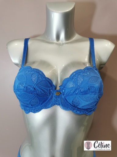 Soutien gorge emboitant Antigel de Lise Charmel Stricto Sensuelle ECH6017 bleu cobalt