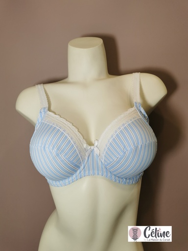 Soutien gorge emboitant bien etre Antigel de Lise Charmel Un brin Garconne FCJ6121 bleu liquette