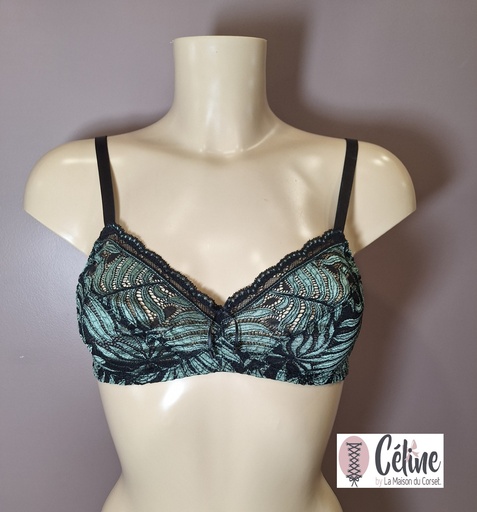 Soutien gorge sans armatures Antigel de Lise Charmel Jungle du Soir ECJ6544 vert minuit 