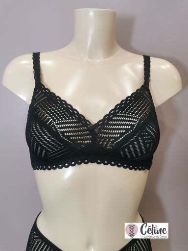 Soutien gorge sans armatures Antigel de Lise Charmel Tressage Graphic ECC6537 noir