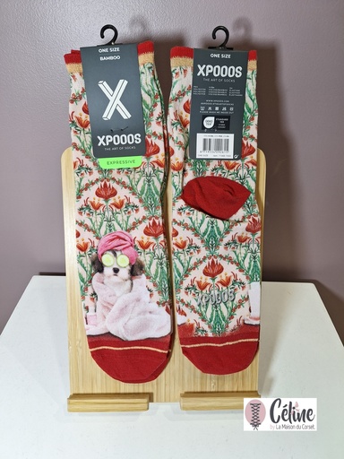 Chaussettes XPOOOS Chien Zen 71068-7000 rouge