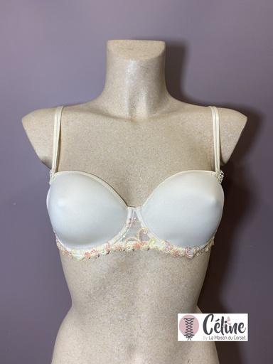 Soutien gorge spacer decollete plongeant Simone Perele Delice 12X343 pampa