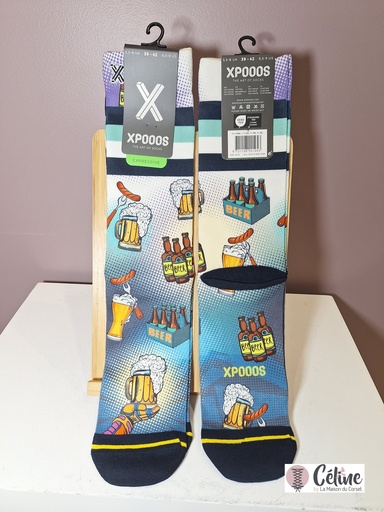 Chaussettes Homme XPOOOS Beerpop 1009 bleu