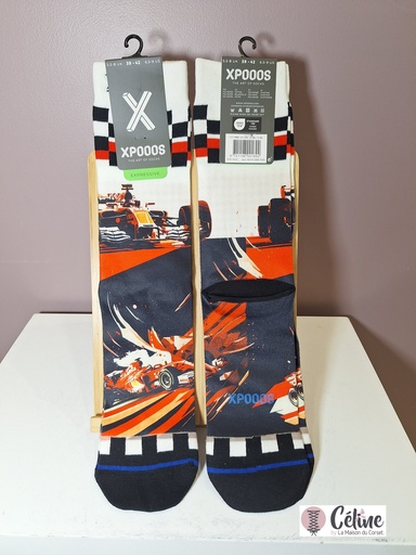 Chaussettes Homme XPOOOS Grandprix 1006 noir rouge